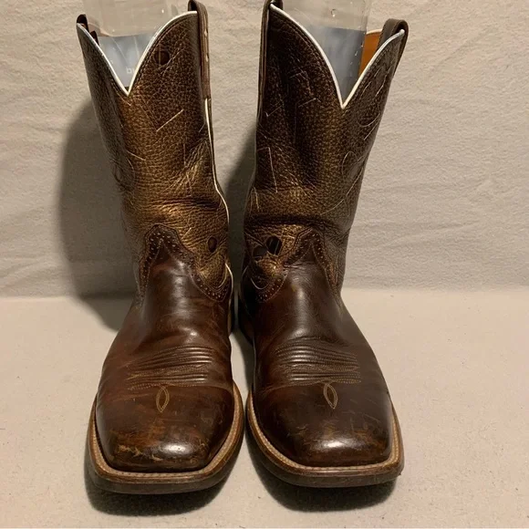 Ariat | Shoes | Ariat Mens Western Boots Brown Croco Leather 